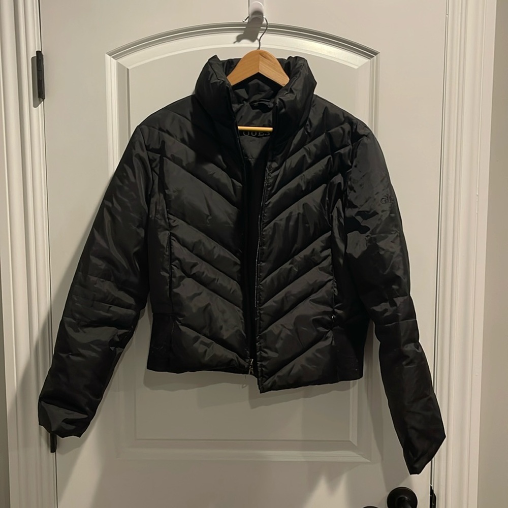Guess puffer jacket black size large